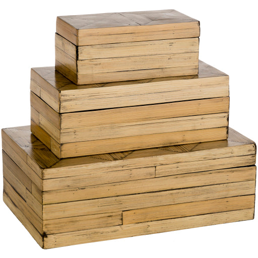 Set of Bamboo boxes