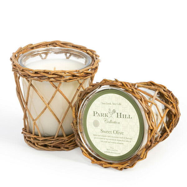Sweet Olive Willow Scented Wicker Candle