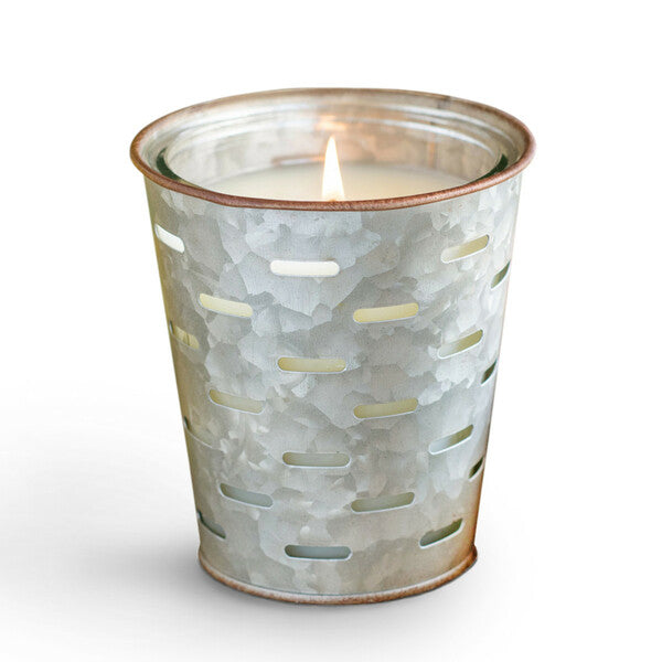 Cotton Olive Bucket Candle